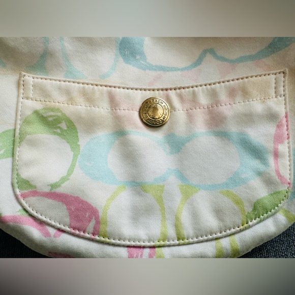 Vintage Coach multi-color Logo shoulder bag - Picture 2 of 13